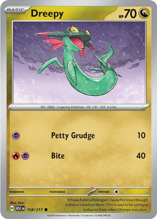 DREEPY 158/217 C ASCENDED HEROES POKEMON NM