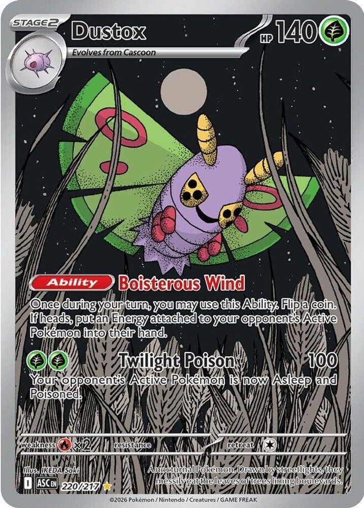 DUSTOX 220/217 IR ASCENDED HEROES POKEMON HOLO NM