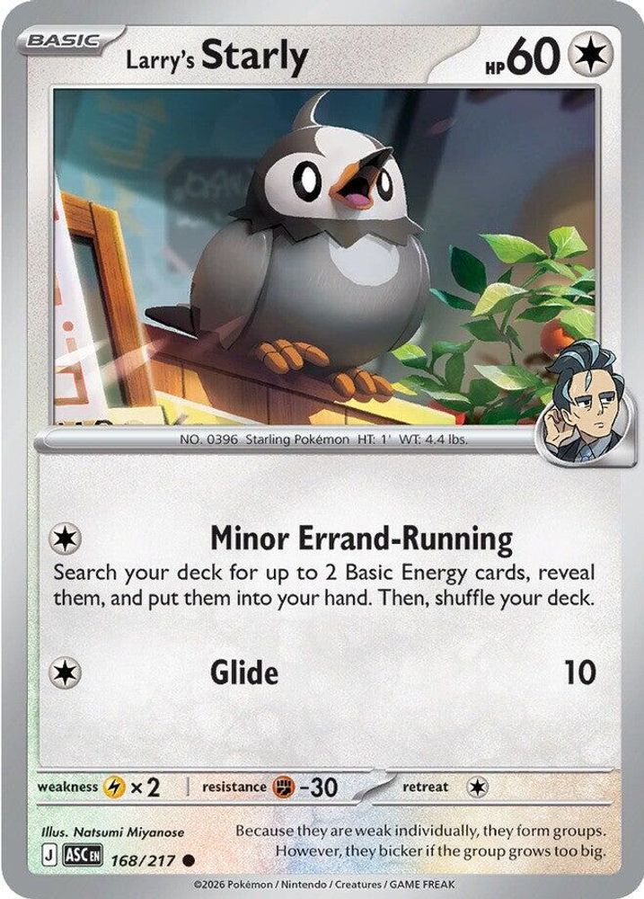 LARRY'S STARLY 168/217 C ASCENDED HEROES POKEMON NM