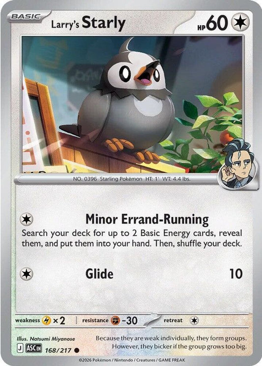 LARRY'S STARLY 168/217 C ASCENDED HEROES POKEMON NM
