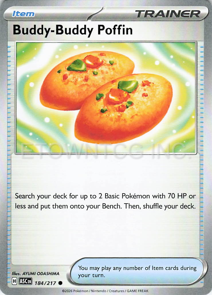BUDDY-BUDDY POFFIN 184/217 C ASCENDED HEROES POKEMON NM