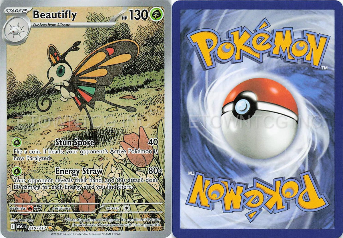 BEAUTIFLY 219/217 IR ASCENDED HEROES POKEMON HOLO NM