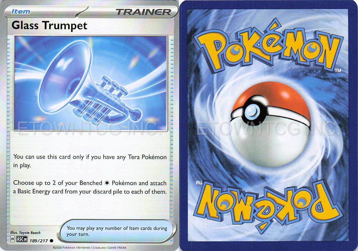 GLASS TRUMPET 189/217 C ASCENDED HEROES POKEMON NM