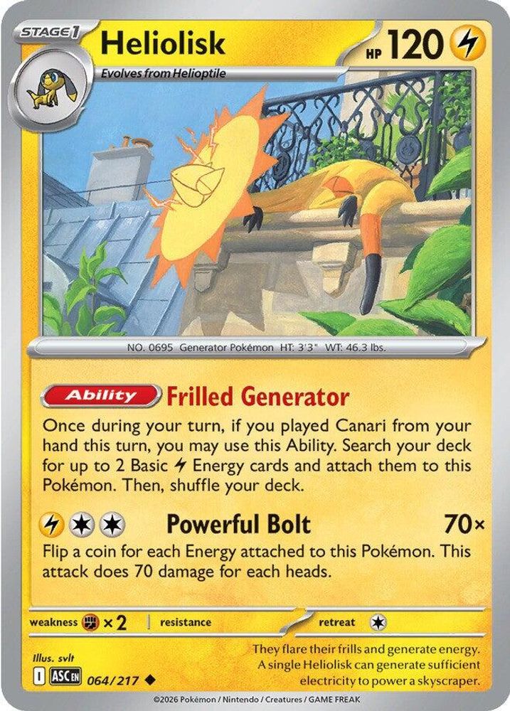HELIOLISK 064/217 UC ASCENDED HEROES POKEMON NM