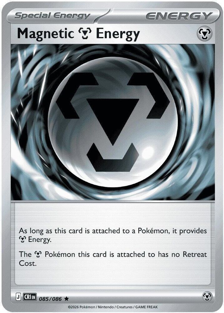 MAGNETIC M ENERGY 085/086 HOLO R CHAOS RISING POKEMON NM