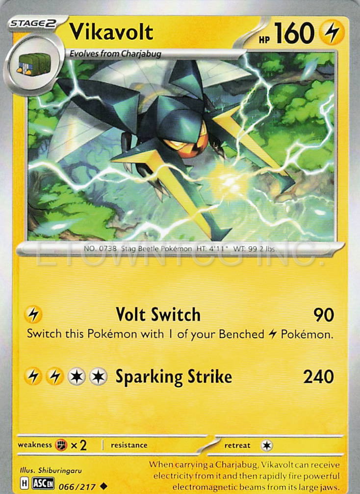 VIKAVOLT 066/217 UC ASCENDED HEROES POKEMON NM