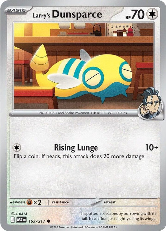 LARRY'S DUNSPARCE 163/217 C ASCENDED HEROES POKEMON NM