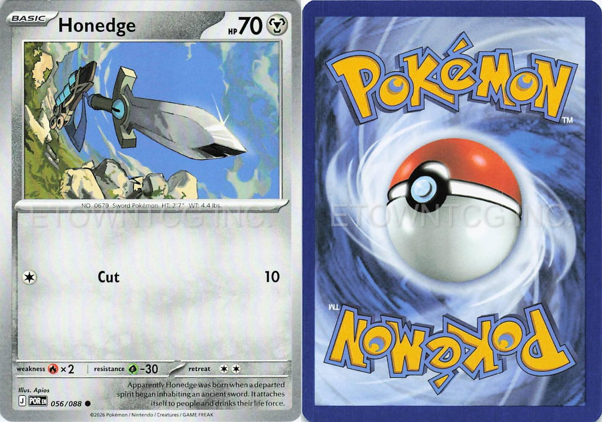 HONEDGE 056/088 C PERFECT ORDER POKEMON NM