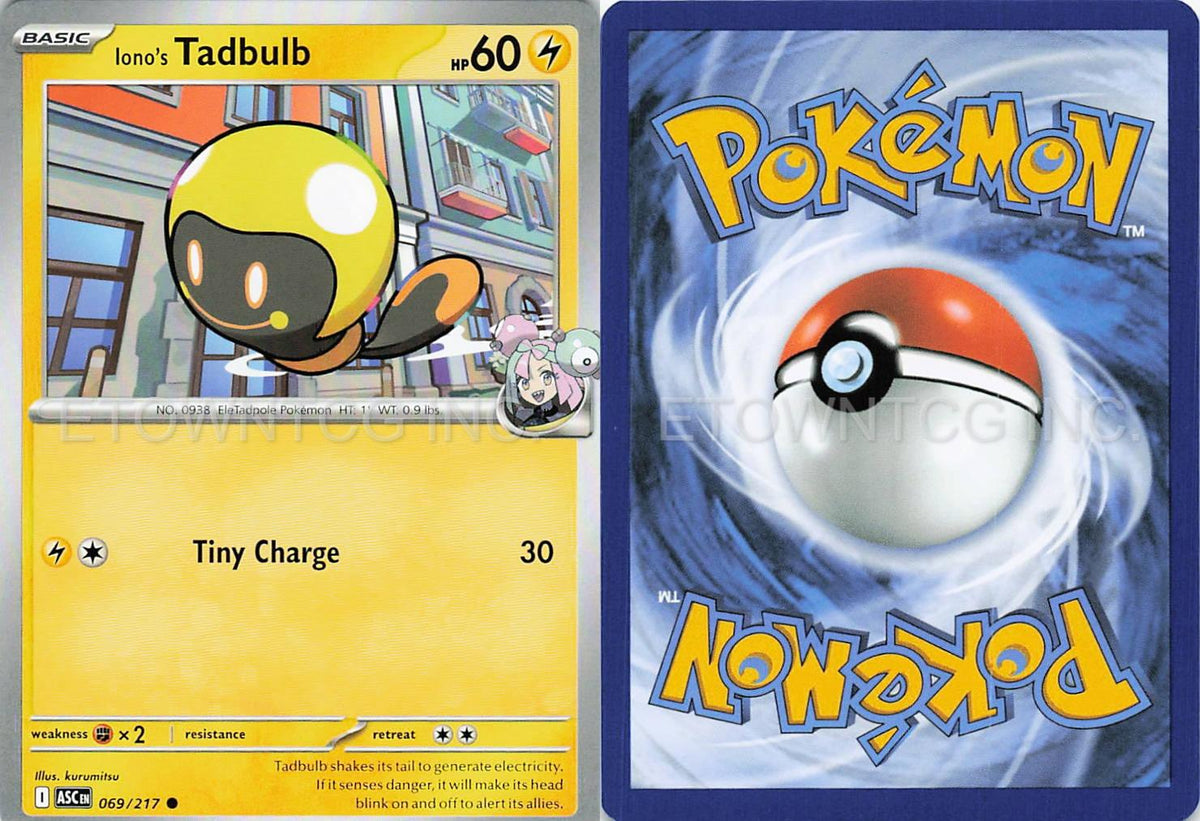 IONO'S TADBULB 069/217 C ASCENDED HEROES POKEMON NM