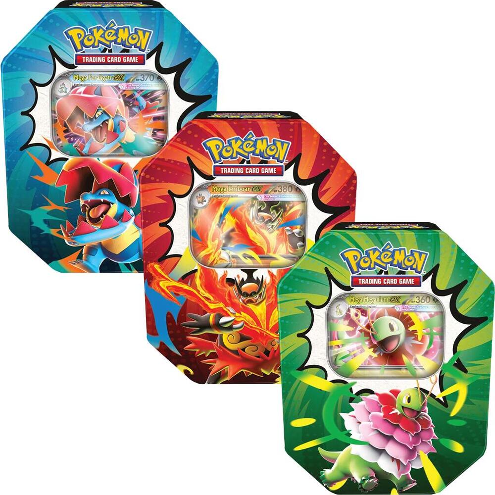 Ascended Heroes - Mega Feraligator, Mega Emboar, Mega Megaium Tins