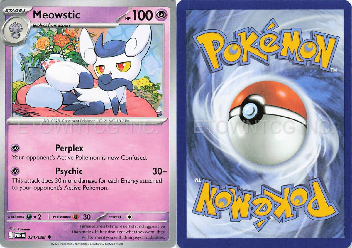 MEOWSTIC 034/088 UC PERFECT ORDER POKEMON NM