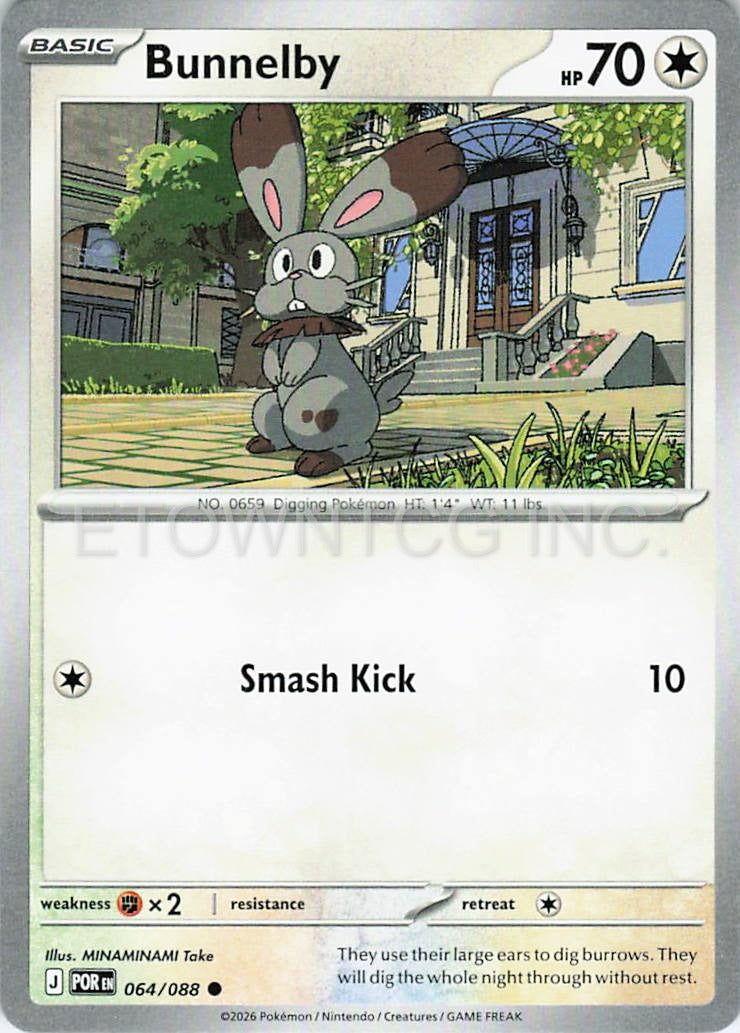BUNNELBY 064/088 C PERFECT ORDER POKEMON NM