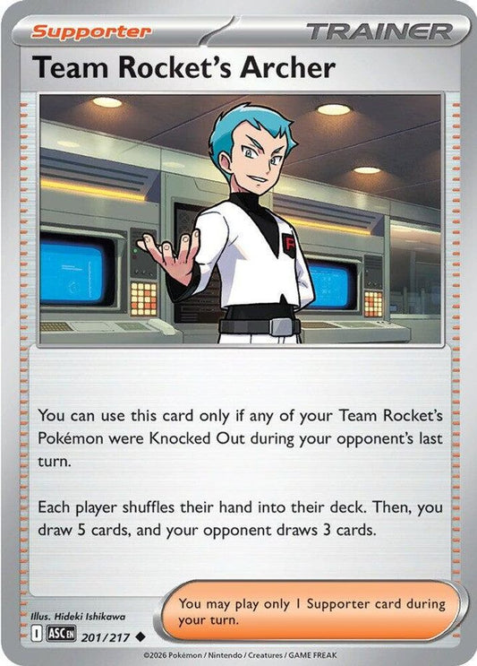 TEAM ROCKET'S ARCHER 201/217 UC ASCENDED HEROES POKEMON NM