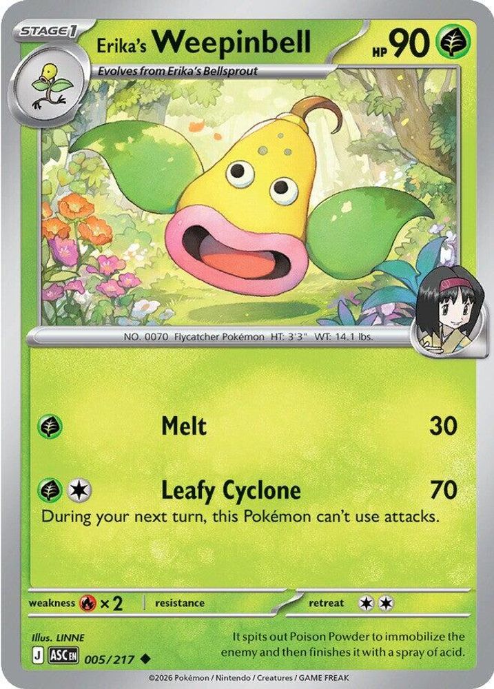 ERIKA'S WEEPINBELL 005/217 UC ASCENDED HEROES POKEMON NM