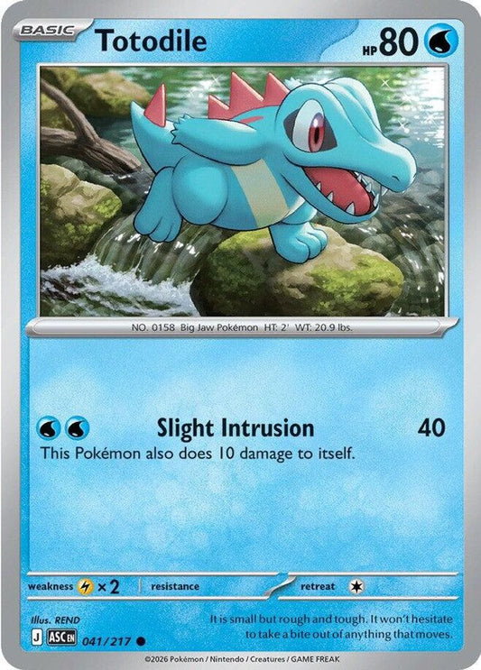 TOTODILE 041/217 C ASCENDED HEROES POKEMON NM