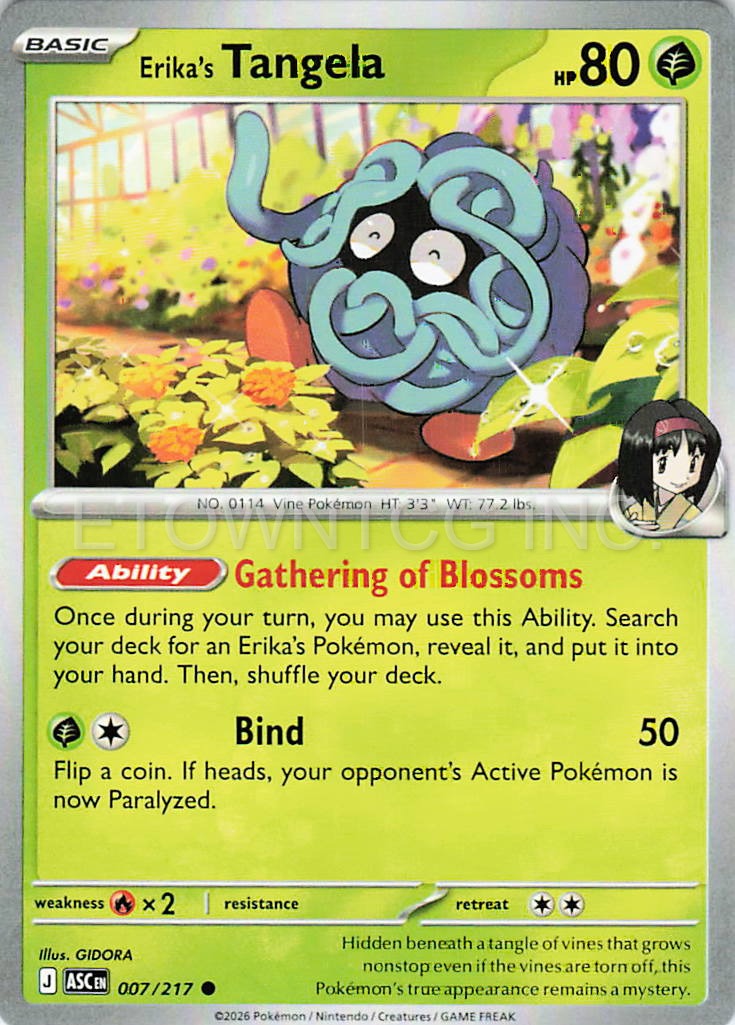 ERIKA'S TANGELA 007/217 C ASCENDED HEROES POKEMON NM