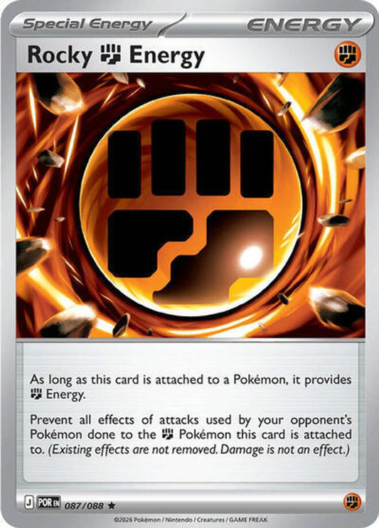 ROCKY FIGHTING ENERGY (NON-HOLO) 087/088 R DECK EXCLUSIVES POKEMON NM
