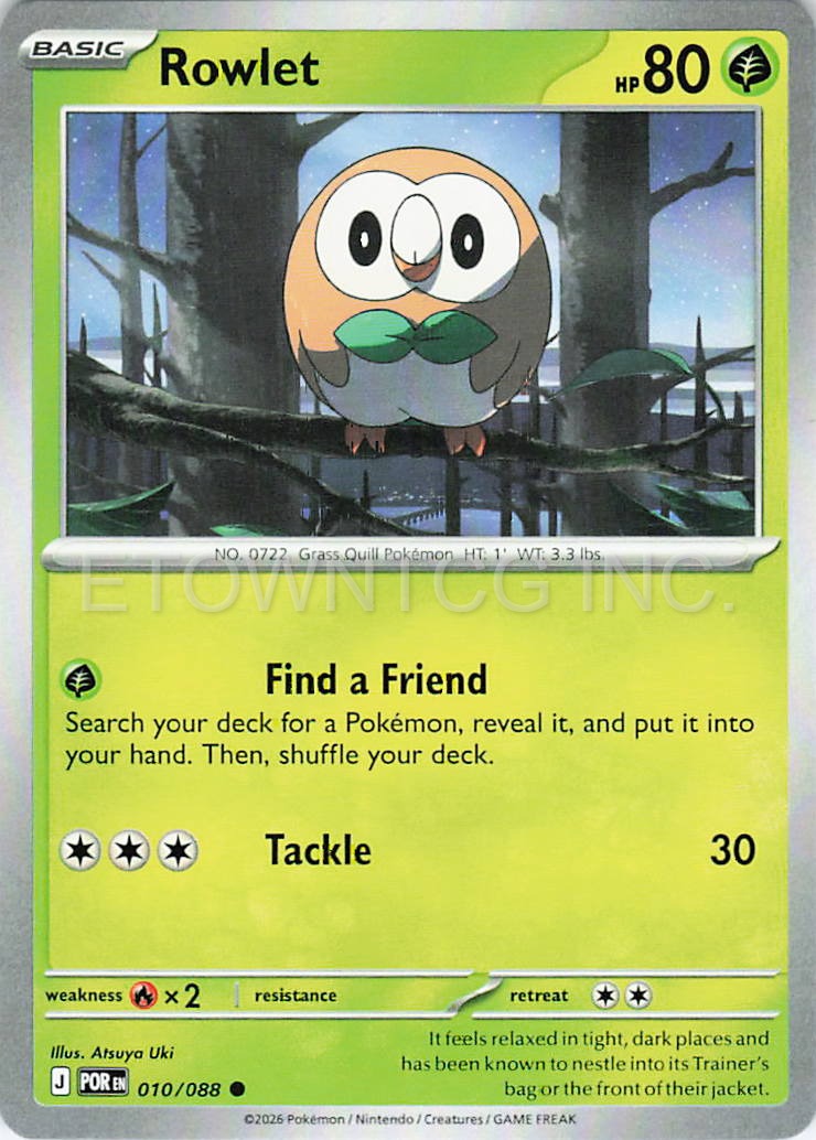 ROWLET 010/088 C PERFECT ORDER POKEMON NM
