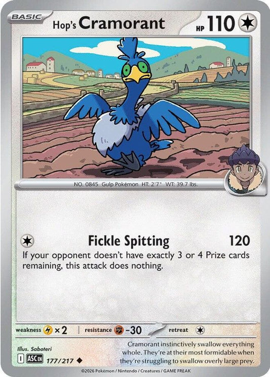 HOP'S CRAMORANT 177/217 UC ASCENDED HEROES POKEMON NM