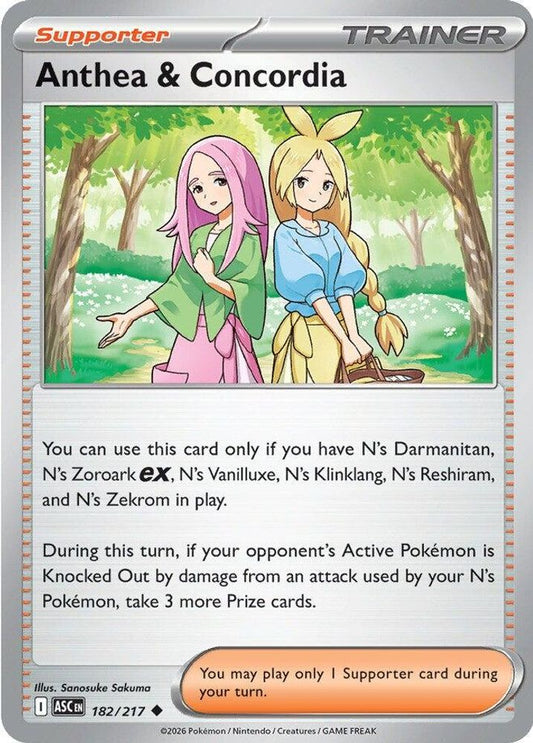 ANTHEA & CONCORDIA 182/217 UC ASCENDED HEROES POKEMON NM