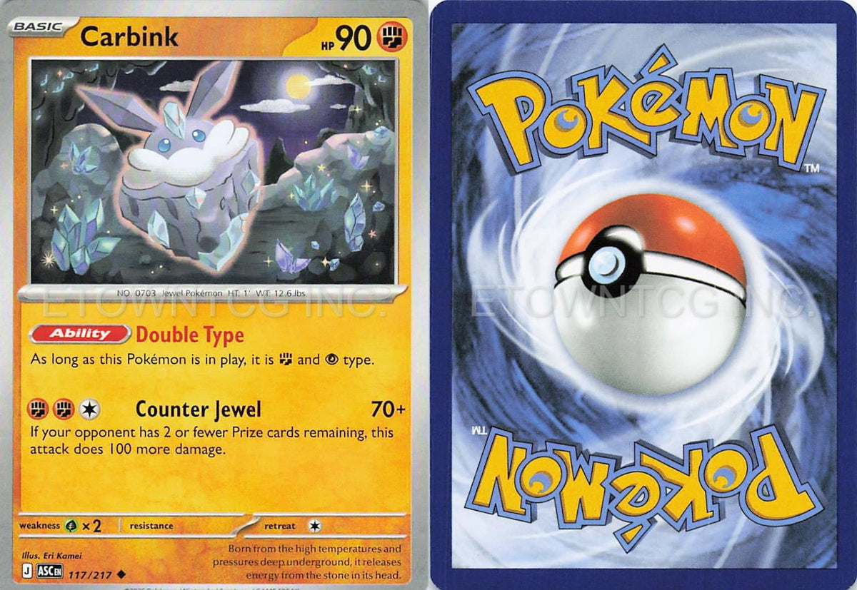 CARBINK 117/217 UC ASCENDED HEROES POKEMON NM