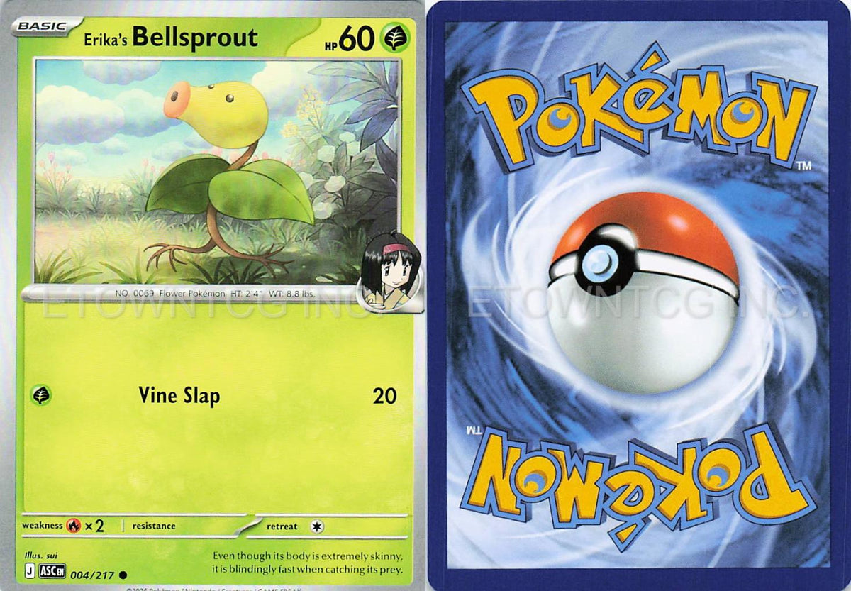 ERIKA'S BELLSPROUT 004/217 C ASCENDED HEROES POKEMON NM