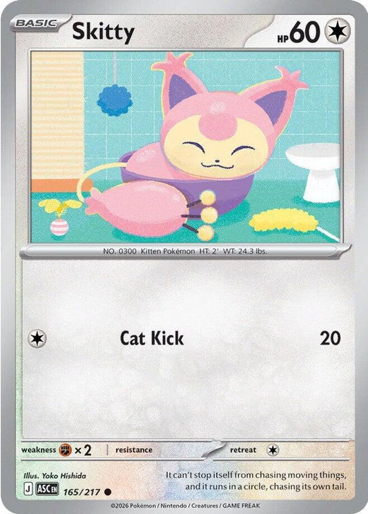 SKITTY 165/217 C ASCENDED HEROES POKEMON NM