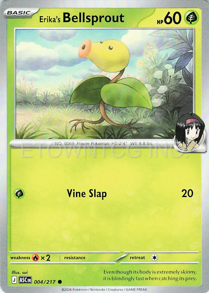 ERIKA'S BELLSPROUT 004/217 C ASCENDED HEROES POKEMON NM