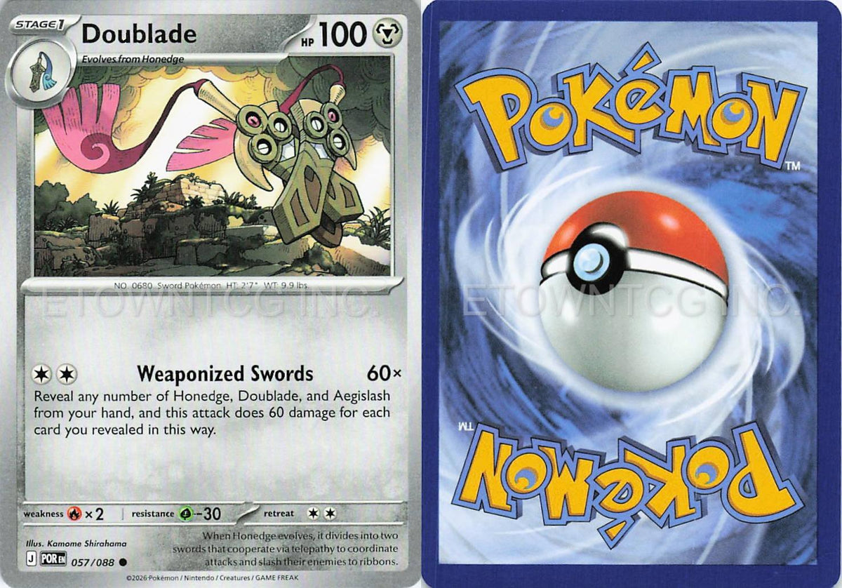 DOUBLADE 057/088 C PERFECT ORDER POKEMON NM